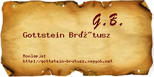 Gottstein Brútusz névjegykártya